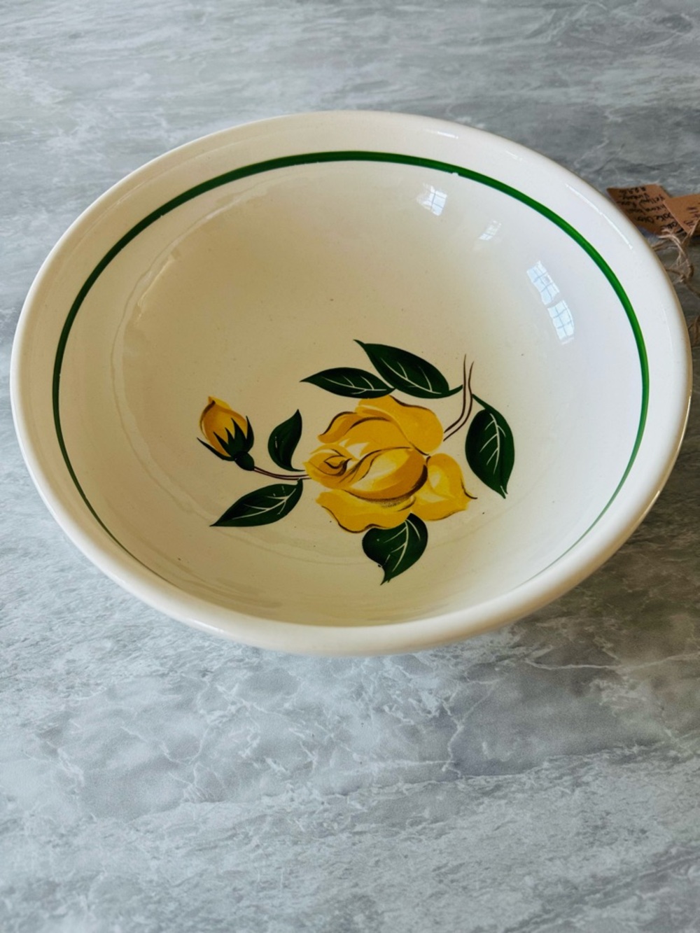 Bake Oven Yellow Rose Ceramic Serving Bowl